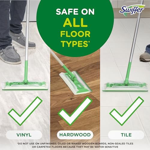 Swiffer Sweeper Wet Mopping Cloth Multi Surface Refills, Mops for Floor Cleaning, Febreze Lavender Scent, 36 Count