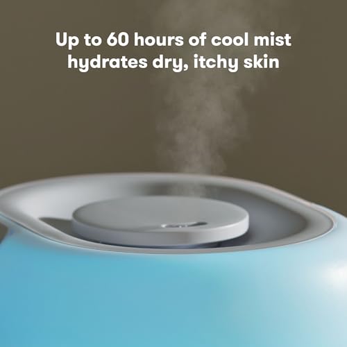 Frida 3-in-1 Cool Mist Humidifier for Large Rooms & Bedroom, Diffuser | Allergy Relief, 60 Hour Runtime, Nightlight, Auto Shut-Off, Quiet, Carry Handle, Essential Oil Diffuser