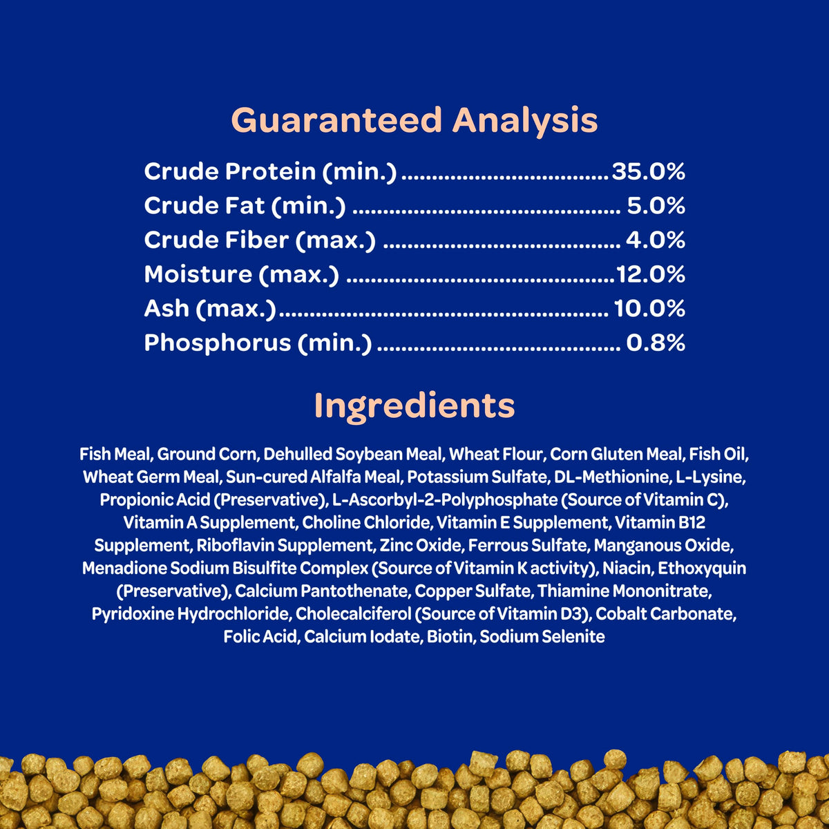 Kaytee Koi's Choice Floating Fish Food for Koi, Goldfish & Pond Fish | Supports growth. Fish food pellets for all seasons. 35% protein, fish meal first, highly digestible koi food