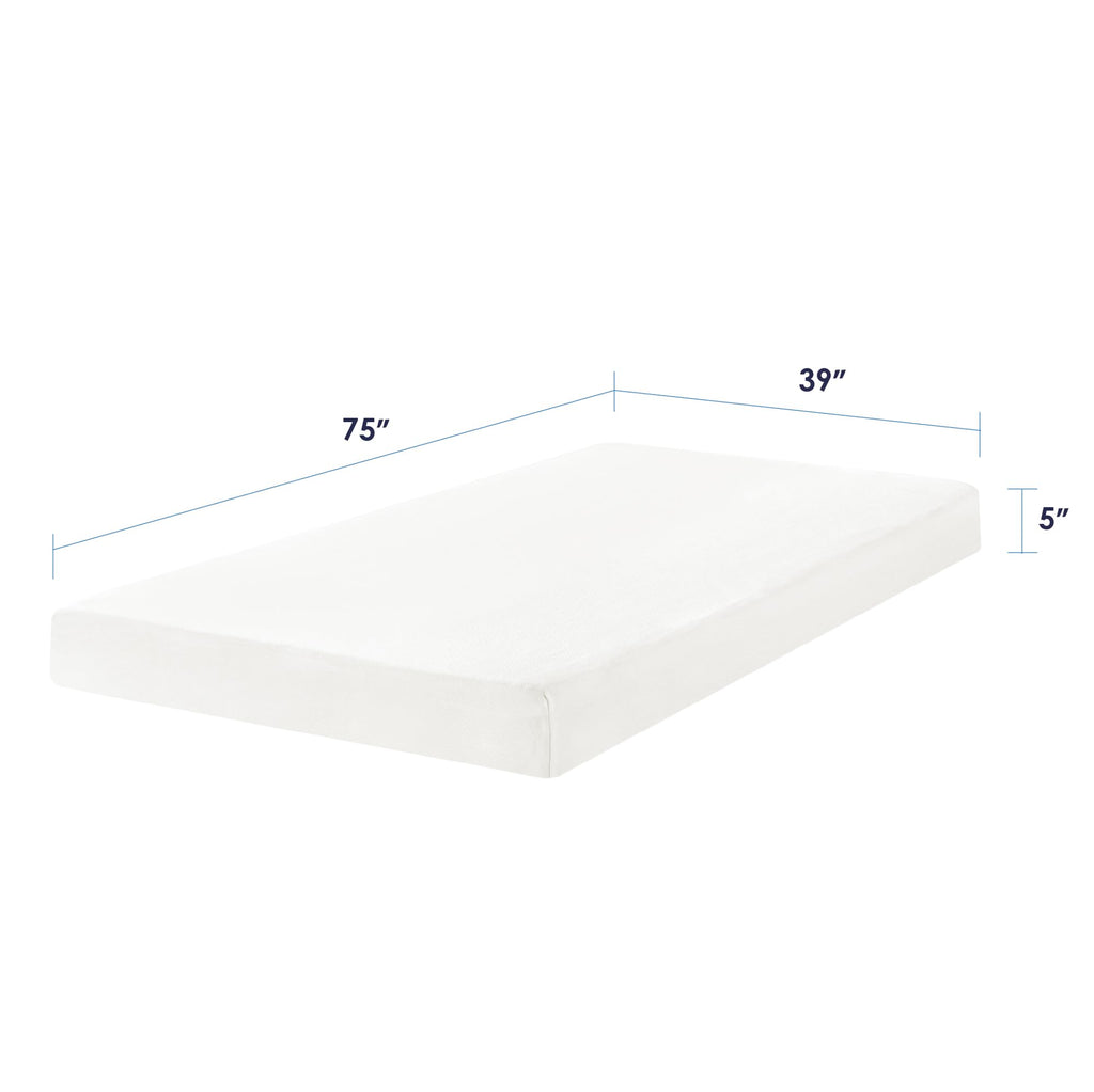 Best Price Mattress 5 Inch Memory Foam Mattress, Medium Firm, Cooling Gel Infused, Certified Safe Foams & Fabric, Mattress in a Box, Twin