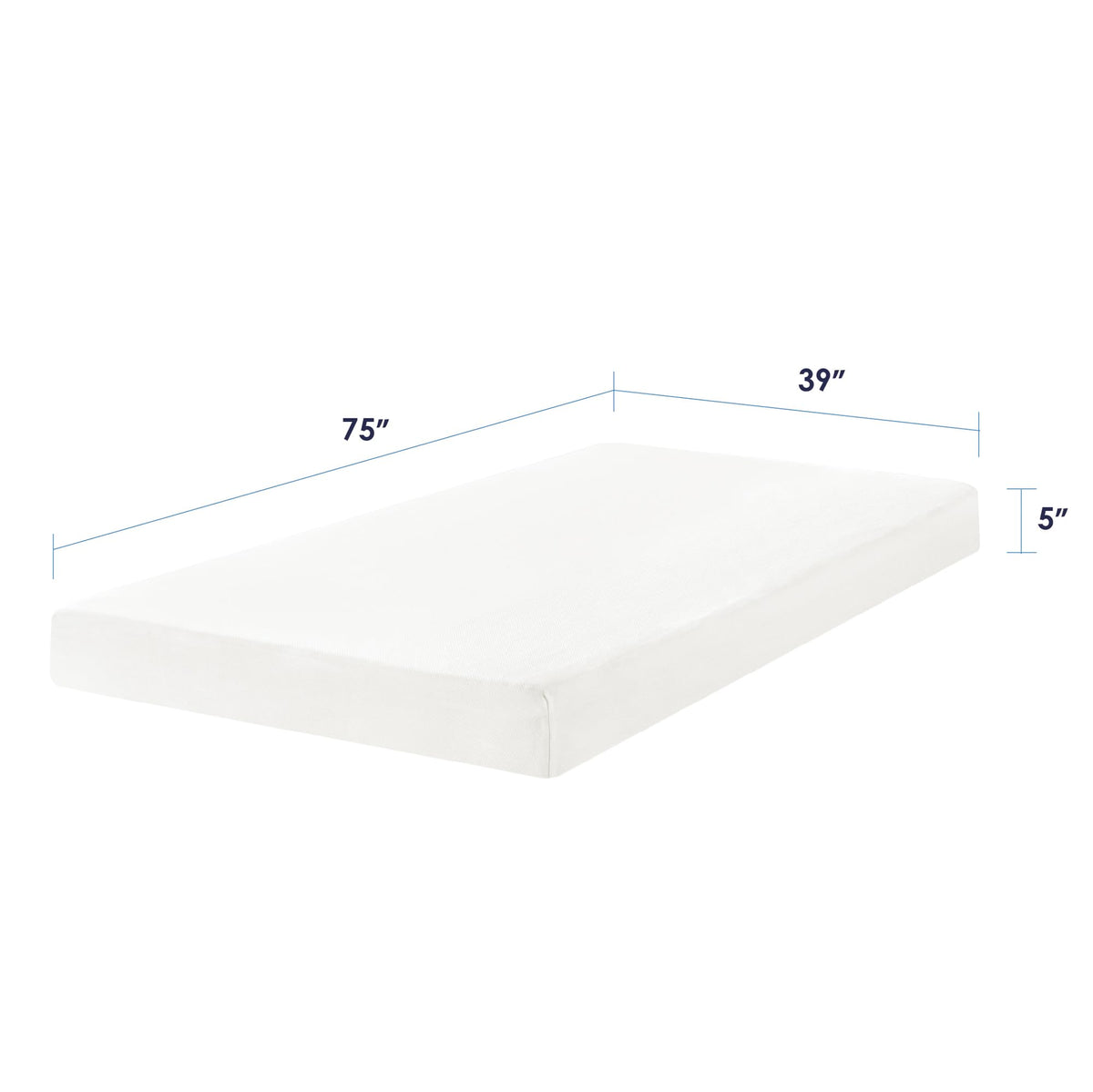 Best Price Mattress 5 Inch Memory Foam Mattress, Medium Firm, Cooling Gel Infused, Certified Safe Foams & Fabric, Mattress in a Box, Twin