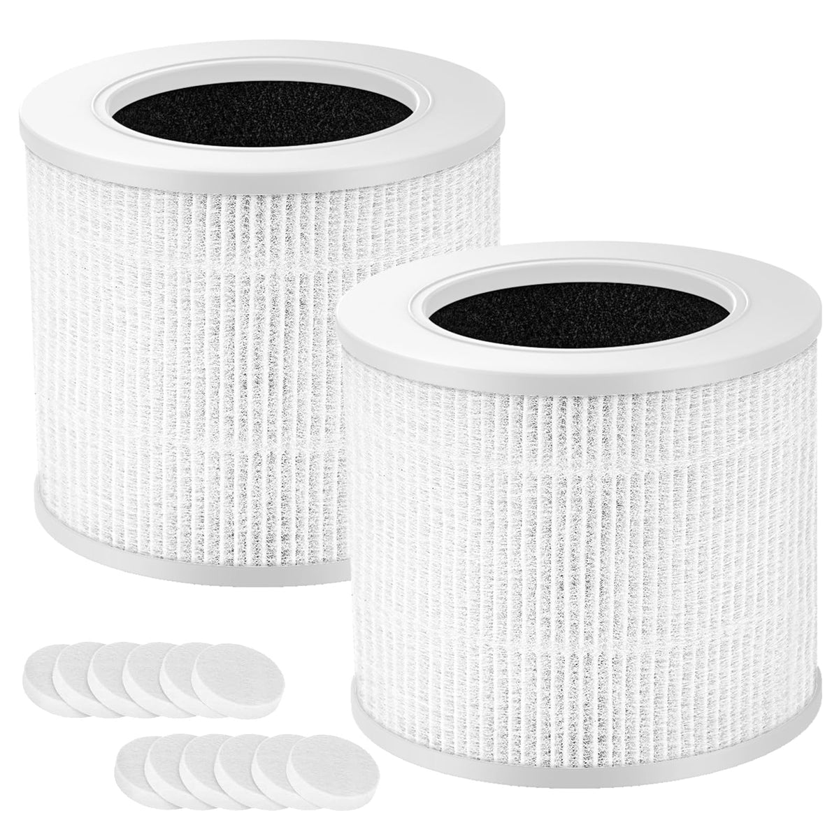 2 Pack Core Mini Filter H13 True HEPA Filters for LEVOIT Core Mini Core Mini-P Air Purifier Replacement Filter 3-in-1 HEPA, High-Efficiency Activated Carbon, Replace Part Core Mini-RF