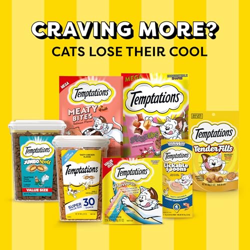 Temptations MixUps Crunchy and Soft Cat Treats, Cookout Flavor, 30 oz | Chicken, liver & beef flavors, under 2 calories per treat, 100% complete & balanced for adult cats, resealable stay-fresh tub