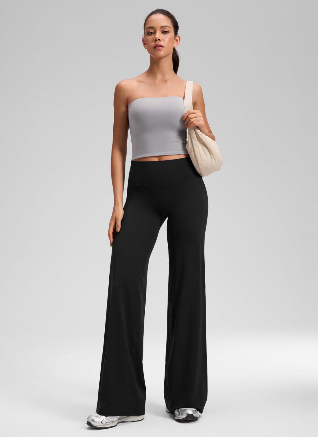 CRZ YOGA Softretch Wide Leg Pants 28"/30"/32" | No Front Seam, Ultimate Comfort, Next to Skin, Yoga, Casual, High Waisted, for Women