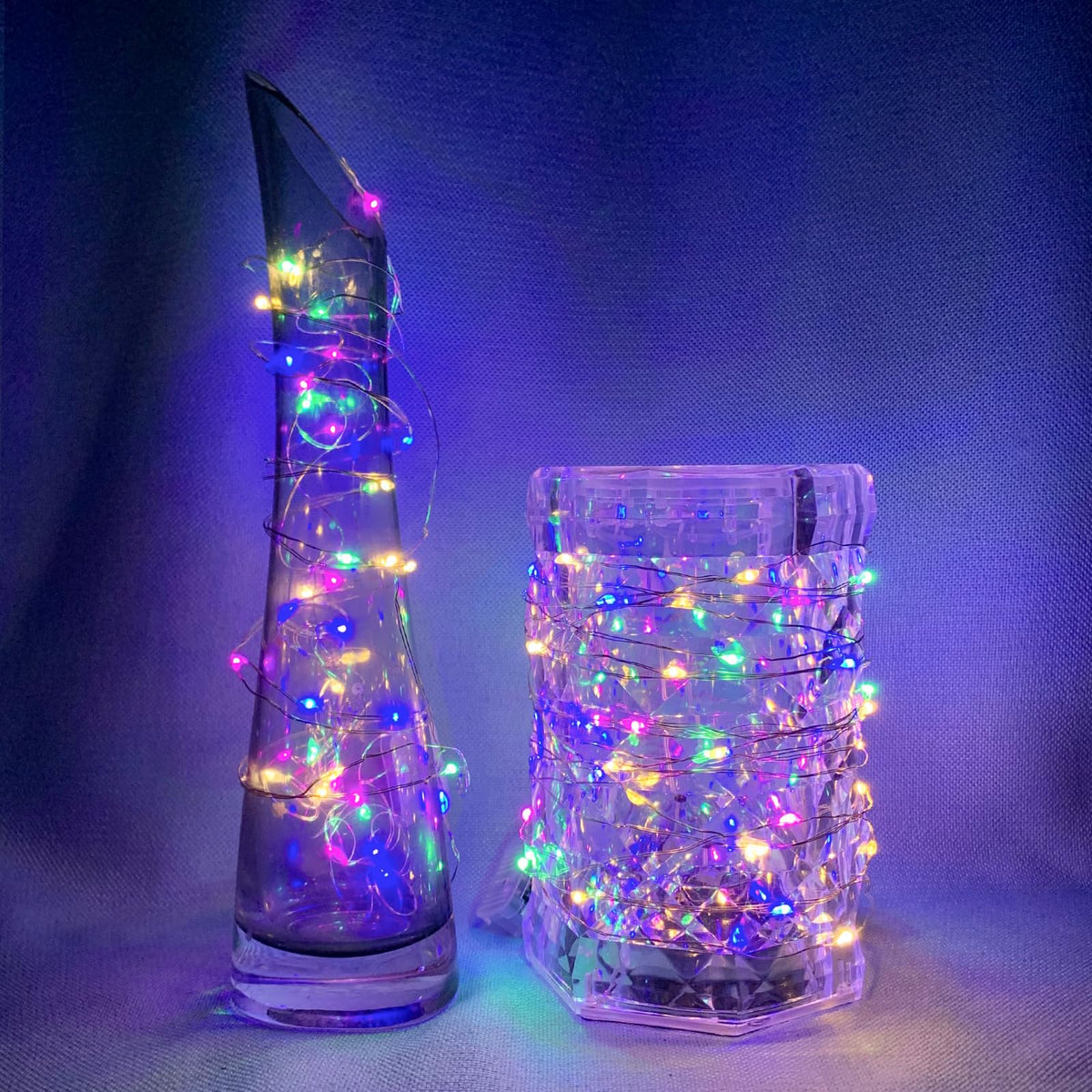 chzk 8 Pack Fairy Lights 7Ft 20 LED Twinkle String Lights 3 Modes Battery Operated Waterproof Firefly Starry for Mason Jar Party Wedding Easter Valentines Day Table Centerpieces,Rainbow-Pastel