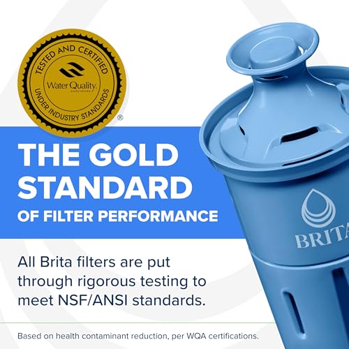 Brita Elite Replacement Water Filter, 2 Pack | WQA and NSF/ANSI Certified, Reduces Chlorine, Copper, Mercury & Cadmium, Lasts 2 Months, Household Essential