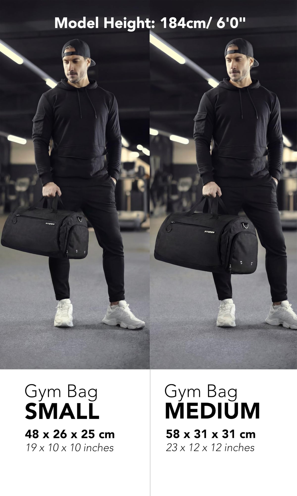 Fitgriff® Gym Bag for Men & Women with Shoe & Wet Compartment - Duffle Bag for Travel, Sports, Fitness & Workout