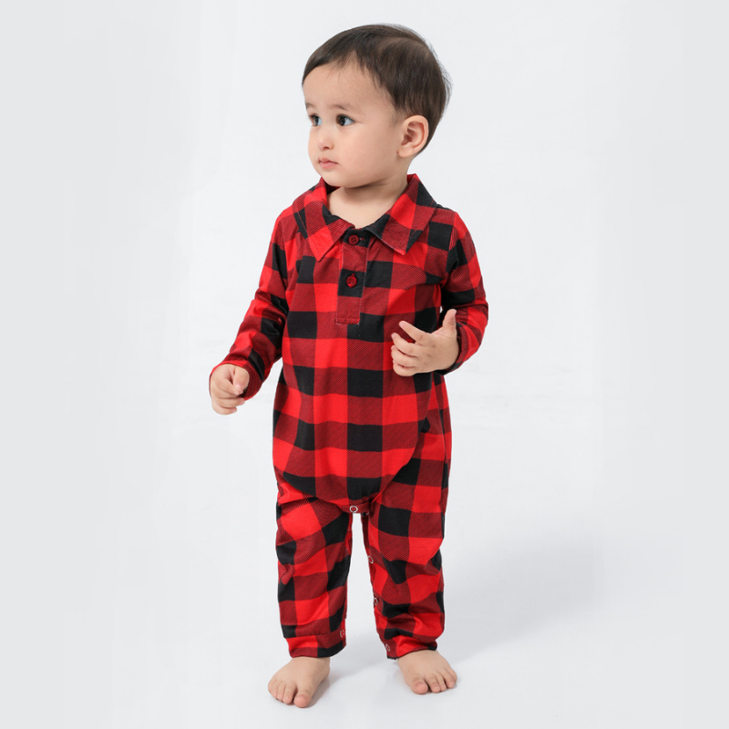 Buffalo Plaid Matching Family Christmas Pajamas-Dog Pajamas Included