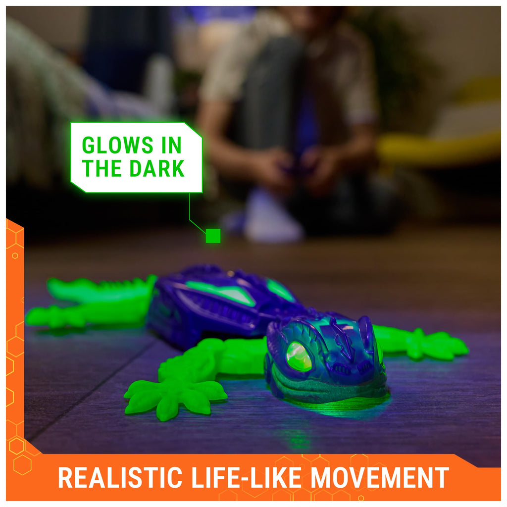 HEX BOTS Glow-in-the-Dark Wall Crawler Gecko Remote Control Toy | Glow-in-the-Dark RC Toy, Wall Climbing Technology, Realistic Limbs, Easy to Use Remote, Prank Toys & Gifts for Kids Ages 4+