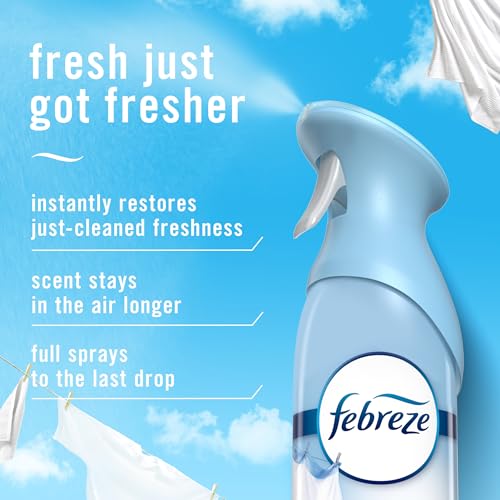 Febreze Air Mist, Air Freshener Spray, Odor Fighting Room Spray, Deodorizer for Home Bathroom Kitchen Office Apartment Dorm Room Classroom, Linen & Sky Scent, 8.1oz (Pack of 2)