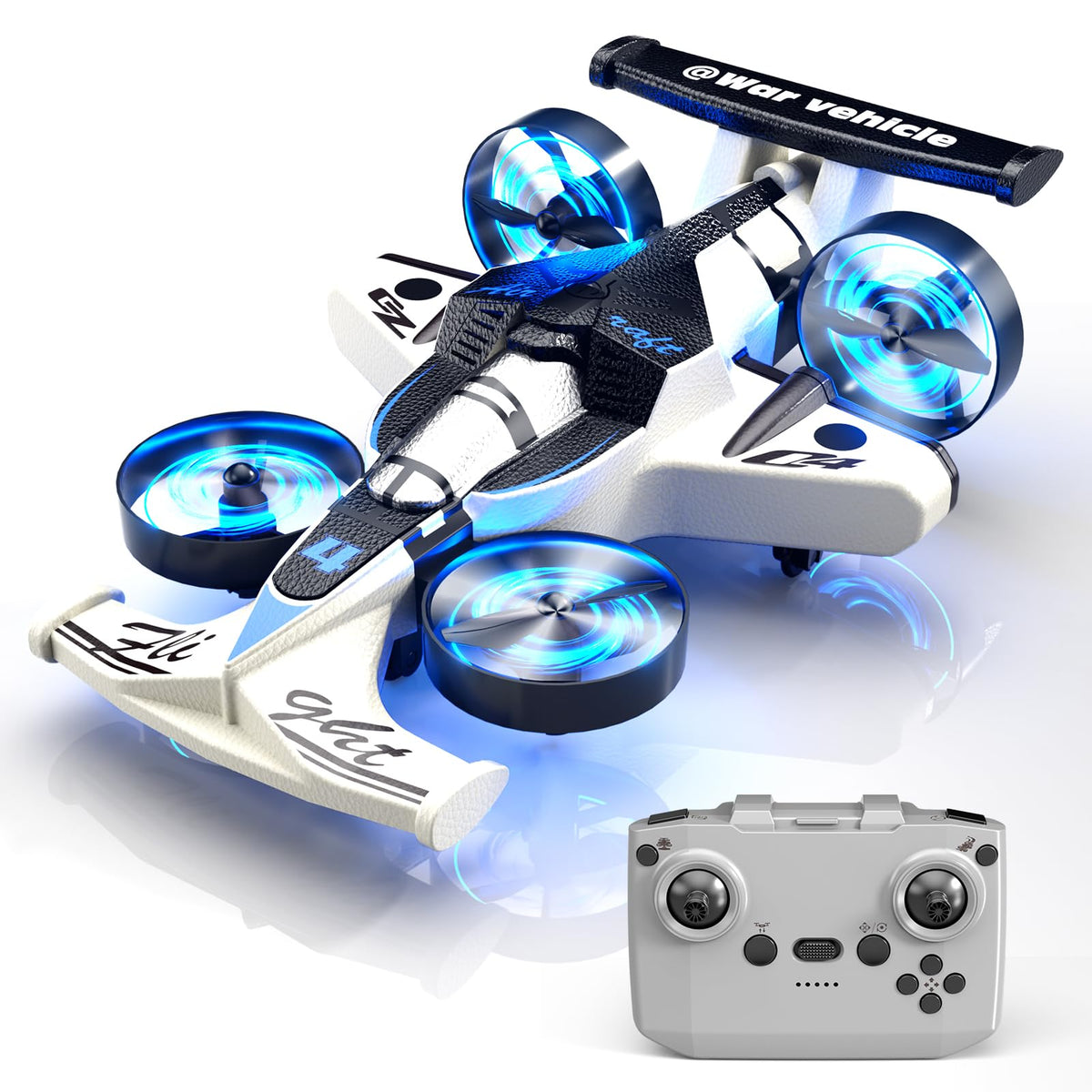 Remote Control Airplane Car Toys for Kids Ages 4-6-8-10-12, 2-In-1 Foam RC Plane Car Jet Mini Drone, Racing Car Stunt Plane Toys for Kids Boys Beginners 4 5 6 7 8 9 10 Year Olds Indoor Outdoor Playing