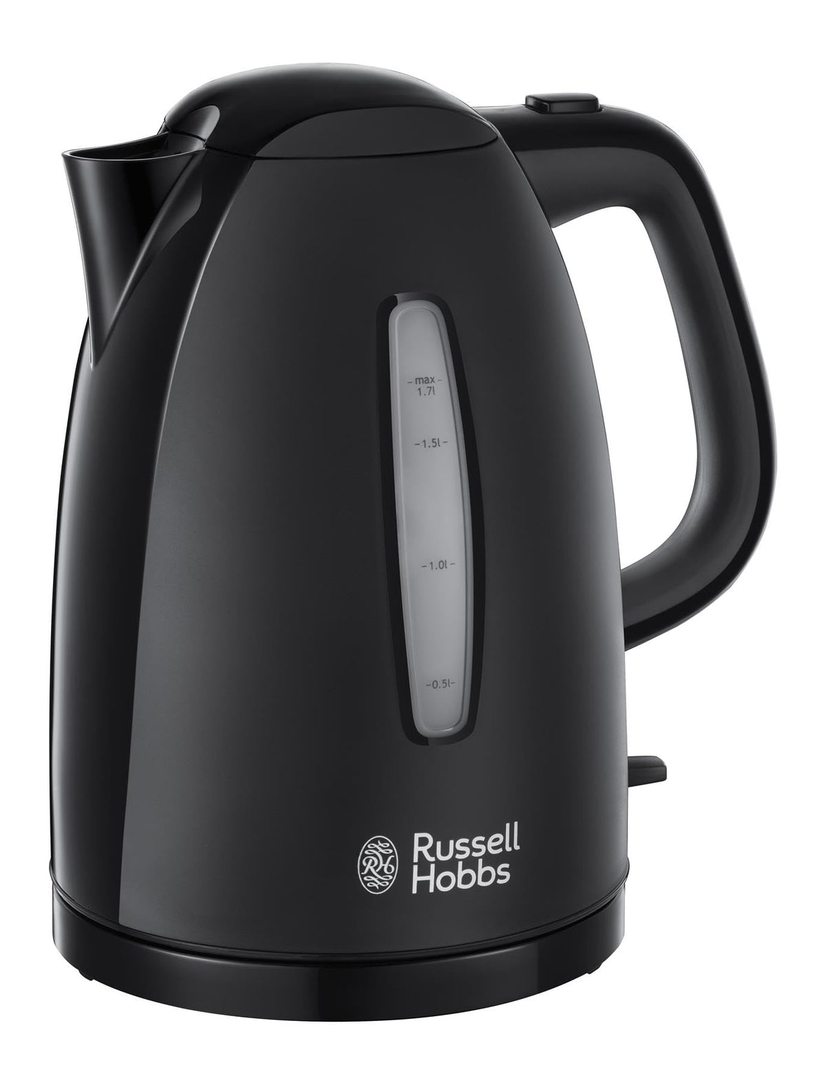 Russell Hobbs Textures Electric 1.7L Cordless Kettle, Premium Plastic, Gloss Finish, Fast Boil 3KW, Washable Anti-Scale Filter, Open Pour, Perfect Cup Markings, 21271