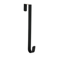 Aeranto Slim Over The Door Wreath Hanger for Front Door, 12" Black 1 Pack | Damage-free wreath holder, Easy to Use and Reusable Door Hook for Christmas, Thanksgiving, Halloween and Daily Décor