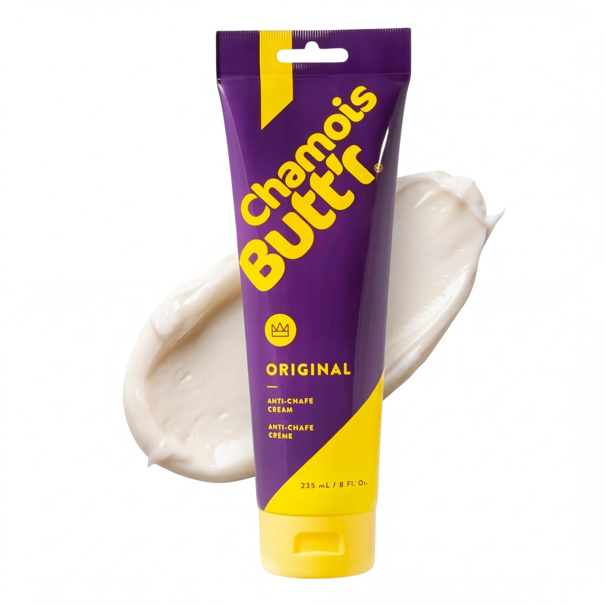 Chamois Butt’r Original Anti-Chafe Cream for Cycling, Running & Active Lifestyles - Helps Prevent & Soothe Chafing, Non-Greasy, Easy Rinse, Skin-Friendly Formula, Unscented - 8 oz Tube