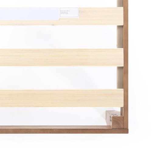 Mellow Naturalista Classic - 12 Inch Solid Wood Platform Bed with Wooden Slats, No Box Spring Needed, Easy Assembly, Queen, Pine