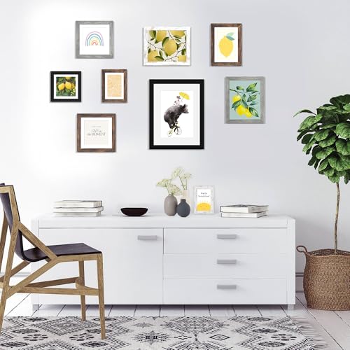Hongkee 8x10 Picture Frame with Real Glass Wood Frame(Rustic Brown, 1 Pack) | Fits 8 x 10 Photos for Wall or Tabletop Display - Includes Easel Back, Vertical Hang - Ideal for Home, Office