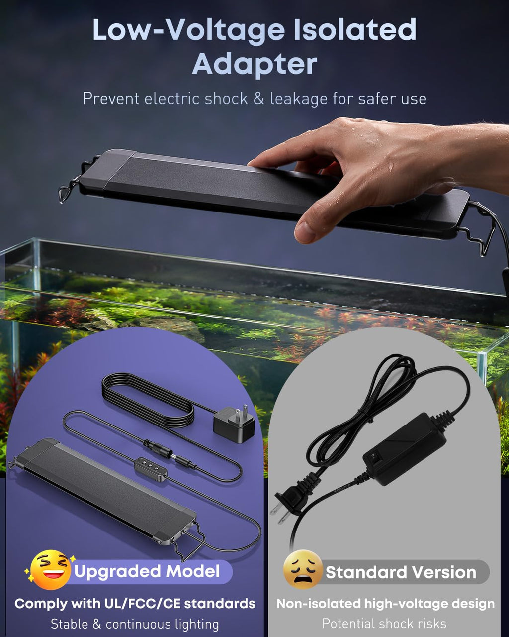 Pawfly 11W Aquarium LED Light for 12 to 18 Inch Fish Tanks Extendable Fish Tank Light with Full Spectrum Brilliant White Blue Red Lights with Daytime & Night Modes and Adjustable Brightness