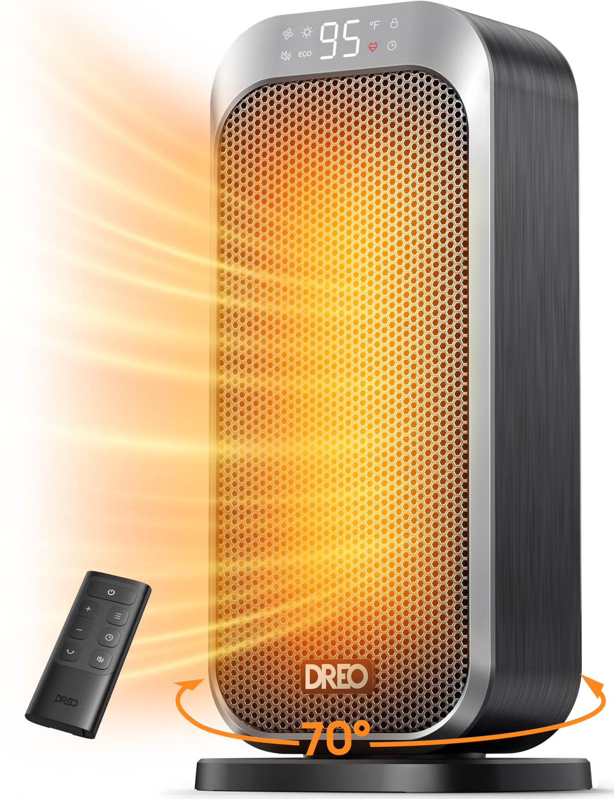 DREO Quiet Space Heater, 1500W Portable Heaters for Indoor Use with Remote