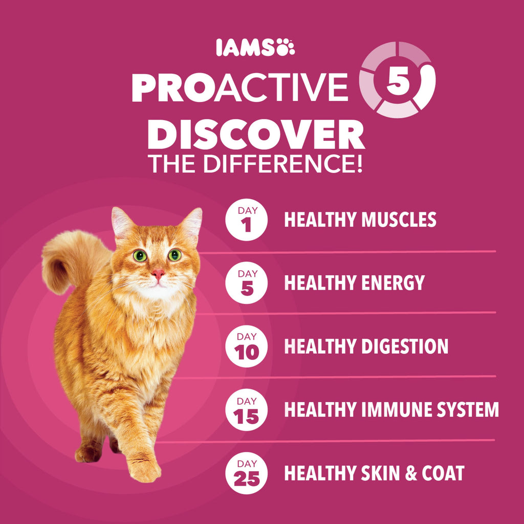 IAMS Proactive Health Urinary Tract Health Dry Cat Food, Chicken, 7 lb | Veterinarian-recommended, reduces urinary pH, hairball control, vitamin E for immune health, real chicken #1 ingredient