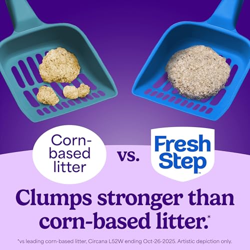 Fresh Step Advanced Simply Unscented Multi Cat Clumping Cat Litter, 18.5 lb | Formulated with No Added Dyes or Fragrances, Ammonia Block Technology, Low Dust, Compatible with Most Automatic Litter Boxes