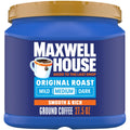 Maxwell House Ground Coffee, Original Roast, 27.5 oz Canister | Smooth & Rich Medium Roast Coffee, Full-Bodied Flavor, Rich Aroma, Roasted in the USA Since 1892, Certified Kosher