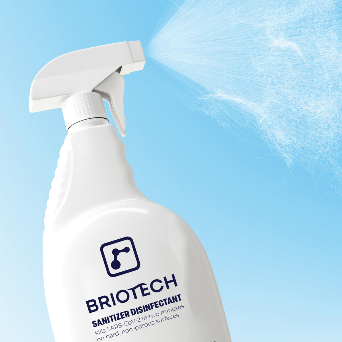 BRIOTECH Sanitizer Disinfectant, Hypochlorous Acid, 32 oz | Kills 99.99% of viruses, bacteria, control mold, eliminates odor, gentle for nursery, play rooms, food contact surfaces