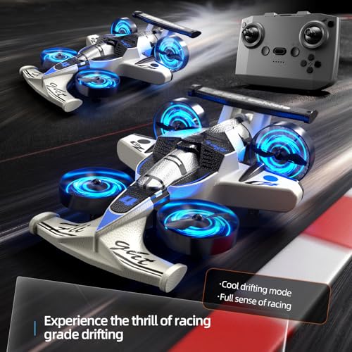 Remote Control Airplane Car Toys for Kids Ages 4-6-8-10-12, 2-In-1 Foam RC Plane Car Jet Mini Drone, Racing Car Stunt Plane Toys for Kids Boys Beginners 4 5 6 7 8 9 10 Year Olds Indoor Outdoor Playing