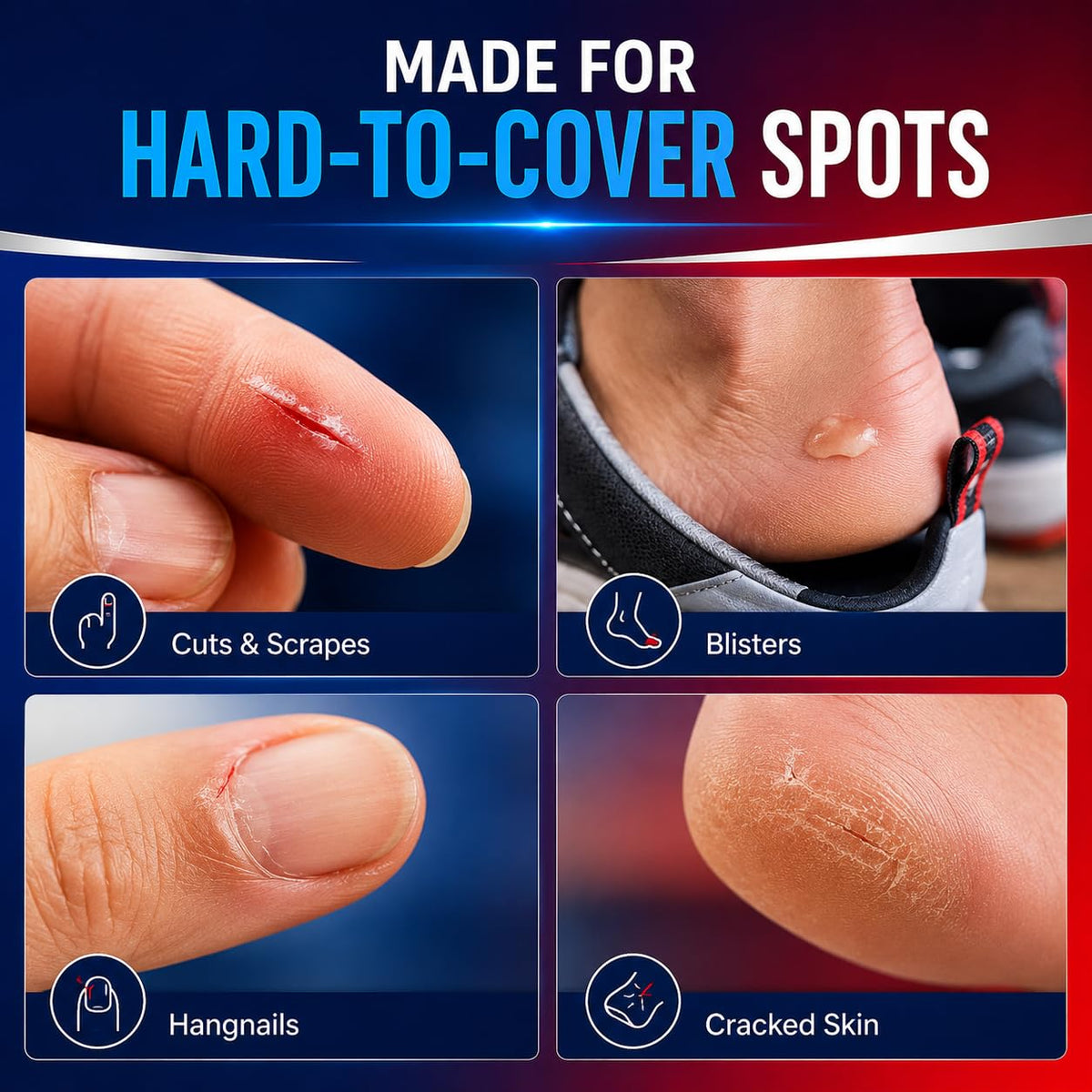 New-Skin Antiseptic Waterproof Liquid Bandage, Cuts & Blisters, 1 oz | Antiseptic waterproof liquid bandage dries quickly, clear and protects cuts, blisters, hangnails, calluses and cracked skin.