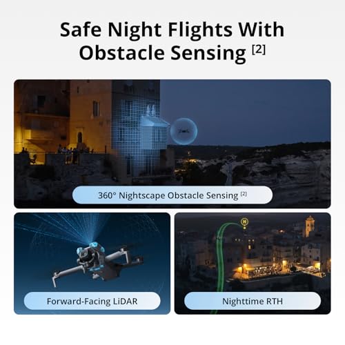 DJI Mini 5 Pro Fly More Combo With DJI RC 2, 1-Inch CMOS | 4K Drone for Beginners With Omnidirectional Obstacle Sensing, ActiveTrack 360°, 225° Gimbal Rotation, 3 Batteries
