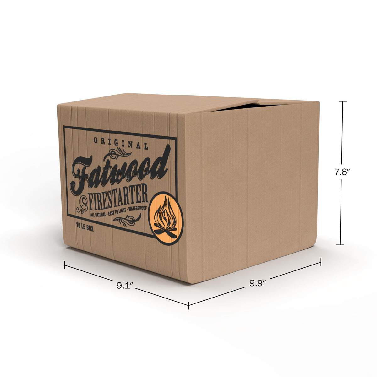 Fatwood Fire Starter Sticks 10lb Box - Indoor or Outdoor 100% All Natural Pine Fire Starters for Campfires, Fireplace, Firepit, Stove, or BBQ Grill - Kindling Firewood Lighter by Pure Garden