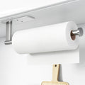 Kitchen Roll Holder Under Cabinet, Paper Towel Holder Wall Mounted, Silver | Self-Adhesive or Drilling Kitchen Roll Holder | Under Cupboard Stainless Steel Kitchen Paper Holder