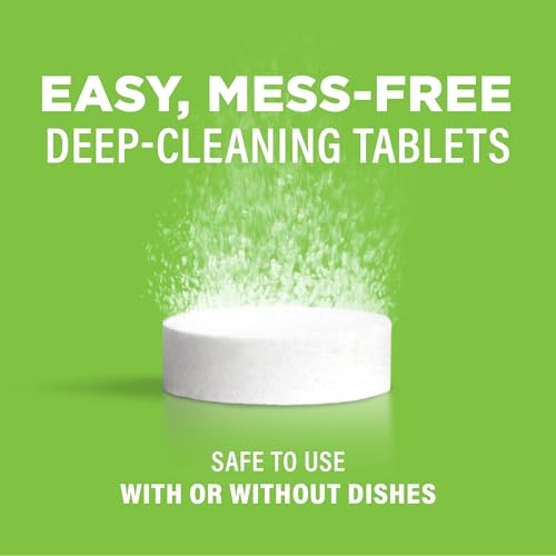 Affresh Dishwasher Cleaner, Mess-Free Deep-Cleaning Tablet, 6 Month Supply | Helps Power Away Smells from Limescale & Mineral Deposits,EPA Safer Choice Certified, Safe for All Dishwashers