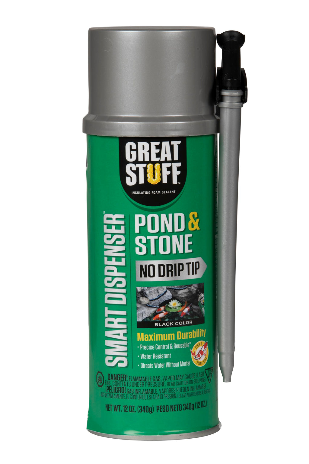 Great Stuff 99112849 Smart Dispenser Pond & Stone, 12 oz, Black