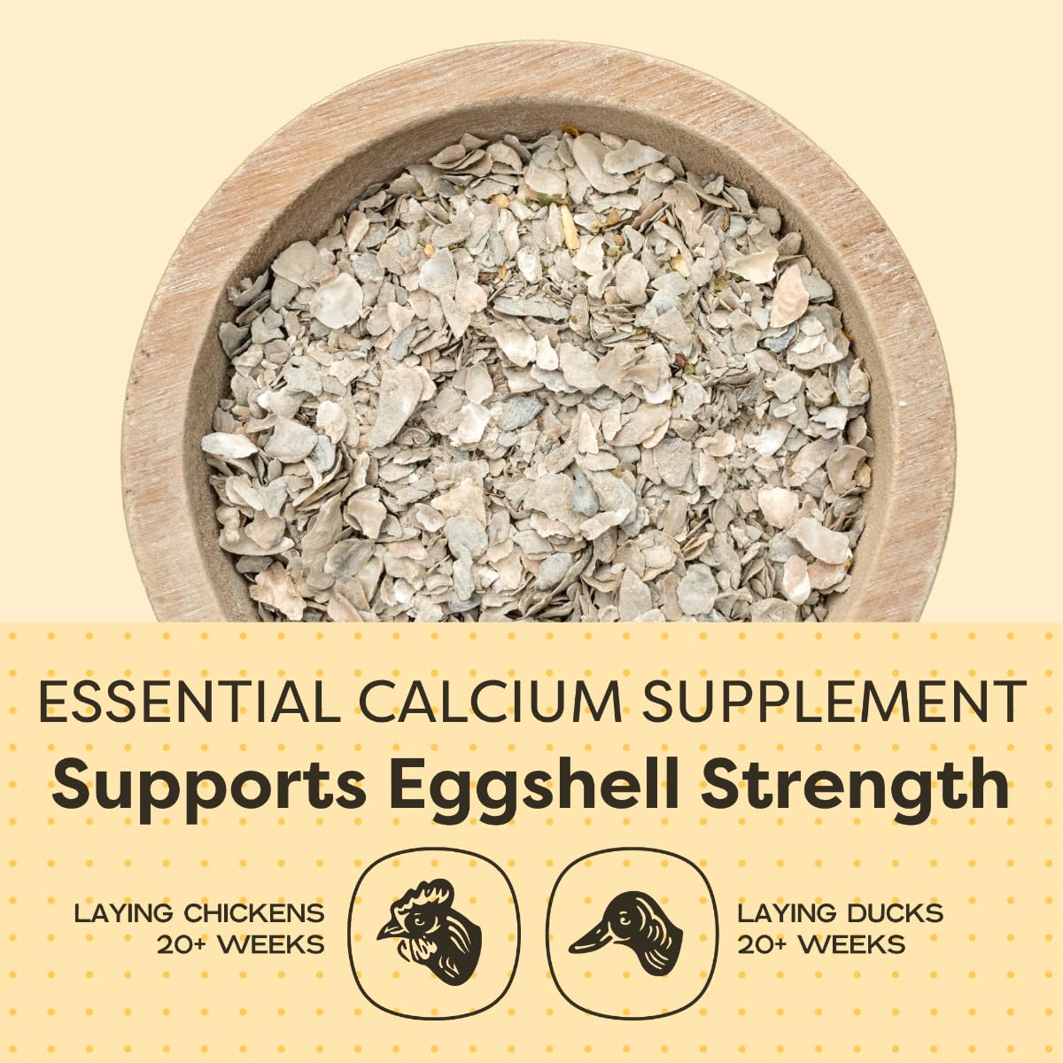 Scratch and Peck Feeds | Oyster Shell Chickens & Ducks | 4 lb Pouch | Essential Calcium Supplement for Eggshell Strength and Hen Health, All Natural, Sustainably Sourced