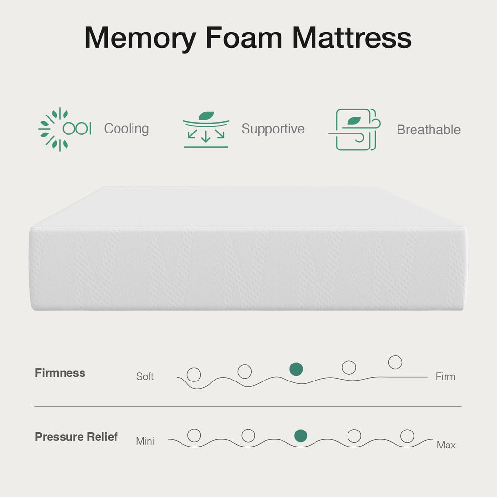 Novilla Twin Mattress, 6 Inch Twin Bed Mattress with Gel Memory Foam | Cooling Night Sleep & Pressure Relief, CertiPUR-US Certified