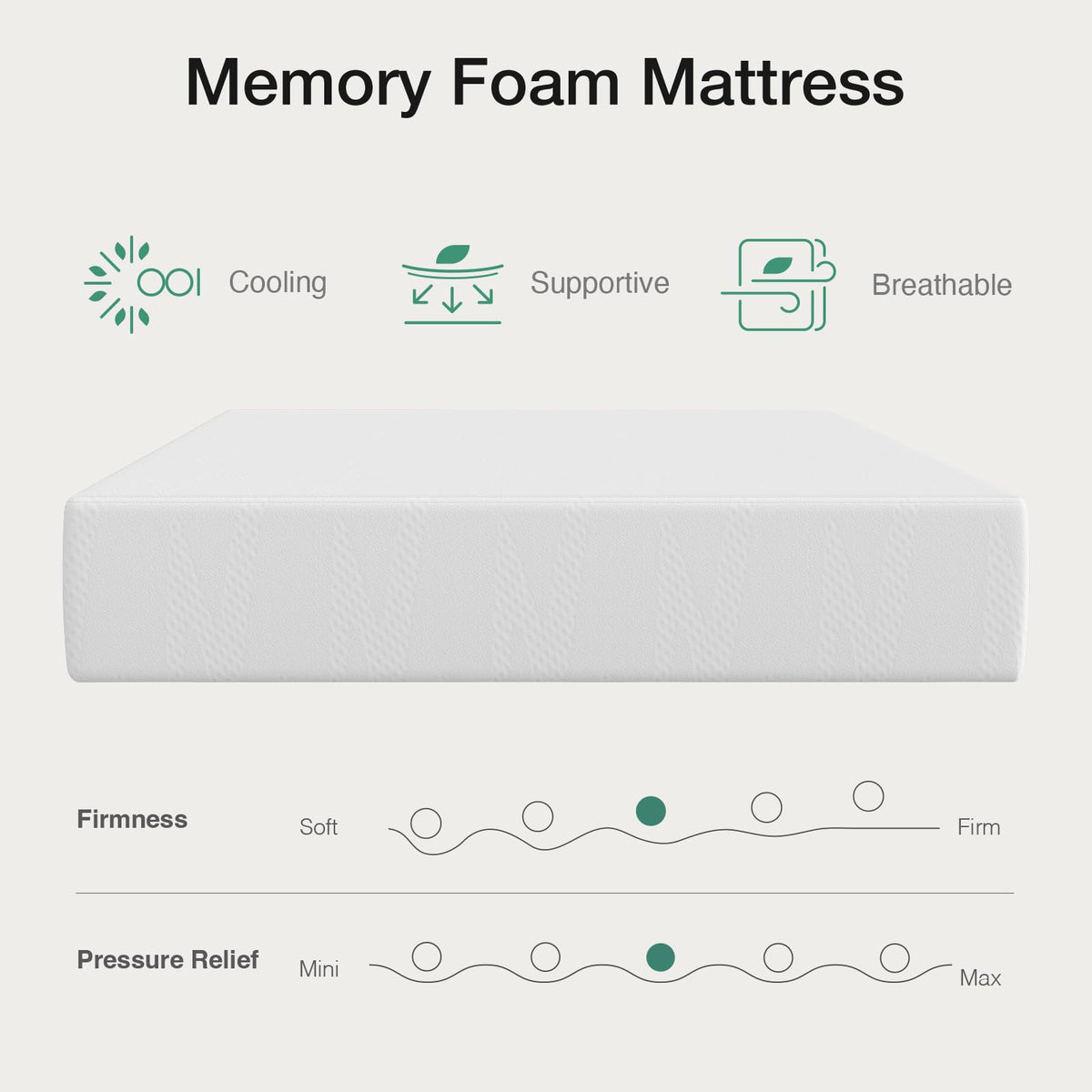 Novilla Twin Mattress, 6 Inch Twin Bed Mattress with Gel Memory Foam | Cooling Night Sleep & Pressure Relief, CertiPUR-US Certified