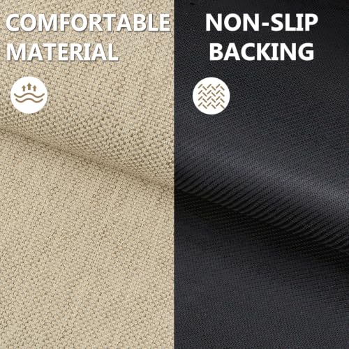 LEKEEPGO Door Mat 17"x29", Non Slip Washable Indoor Door Mat, Khaki | Rubber Backing Door Mat Indoor Entrance, Absorbent Low-Profile Doormat Front Entry Entryway Resist Dirt Welcome Floor Mats