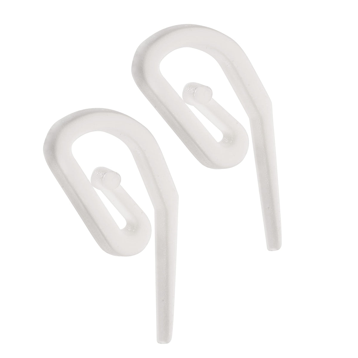 White Plastic Curtain Hooks for Pencil Pleat, Track & Window - 50 Pack | Shower, header tape fixings, heavy duty, rail, poles, rings, gliders, door, net, voile, blackout, valance
