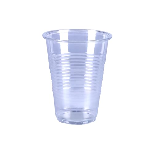 Amazon Basics Small Disposable Clear Plastic Cups, 9oz, 100 Count, Packaging May Vary