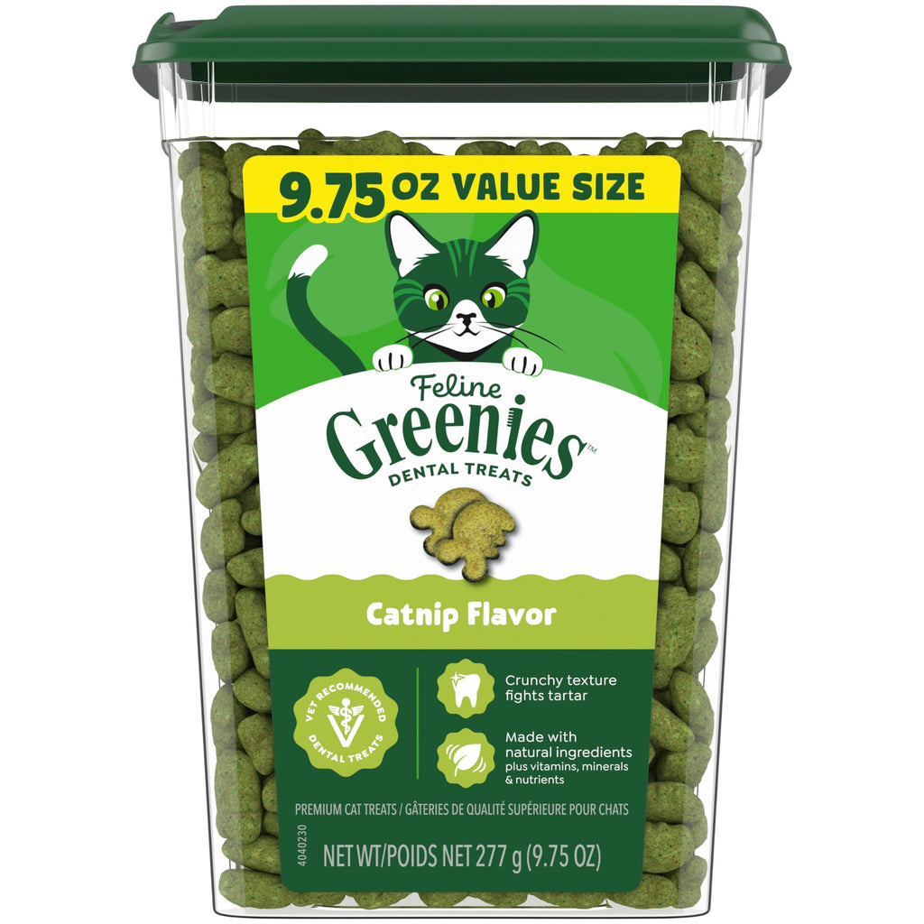 Greenies Feline Natural Dental Cat Treats, Catnip Flavor, 9.75 oz