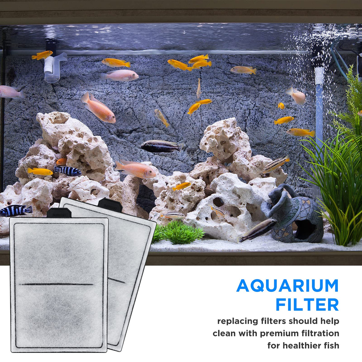 HiTauing 12 Packs PF-S Filter Cartridge for PF10 Power Filters, ONLY fit to Model PF10 Power Filters