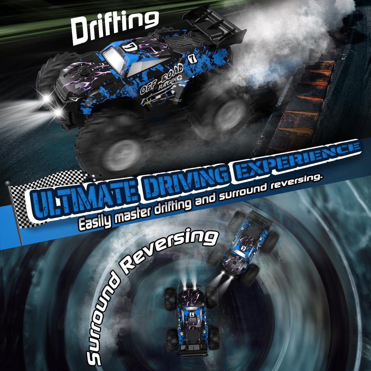 All-Terrain Remote Control Car for Boys Christmas Kids Rechargeable
