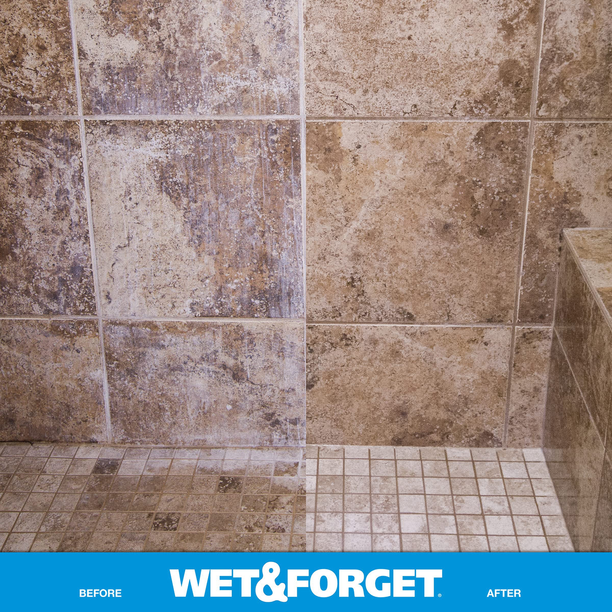 Wet & Forget Shower Cleaner Spray, No Scrub, Fresh Scent, 64 Fl Oz | No-scrub, no rinse, bleach-free, weekly shower cleaner. Cleans & prevents soap scum & grime; for glass, tile, grout & more