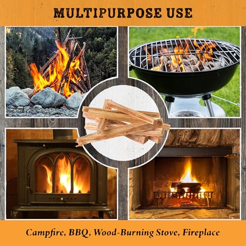 Fatwood Fire Starter Sticks 10lb Box - Indoor or Outdoor 100% All Natural Pine Fire Starters for Campfires, Fireplace, Firepit, Stove, or BBQ Grill - Kindling Firewood Lighter by Pure Garden
