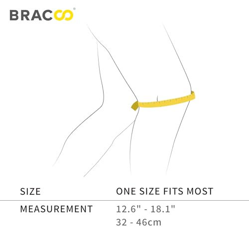 Bracoo Knee Support Brace for Men Women, Adjustable Compression Sleeve Wrap Patellar Pad Tendon - Arthritis Pain, meniscus tear, Injury Recovery, Running, Workout, KS10