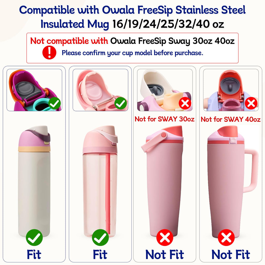 3 Sets Replacement Rubber Seal Gasket Parts for Owala FreeSip 24oz 32oz F1 | Water Bottle Lid Top Silicone Stopper and O Ring Compatible with Owala 16/19/24/32/40 oz Cap Mouth Insert Piece Accessories