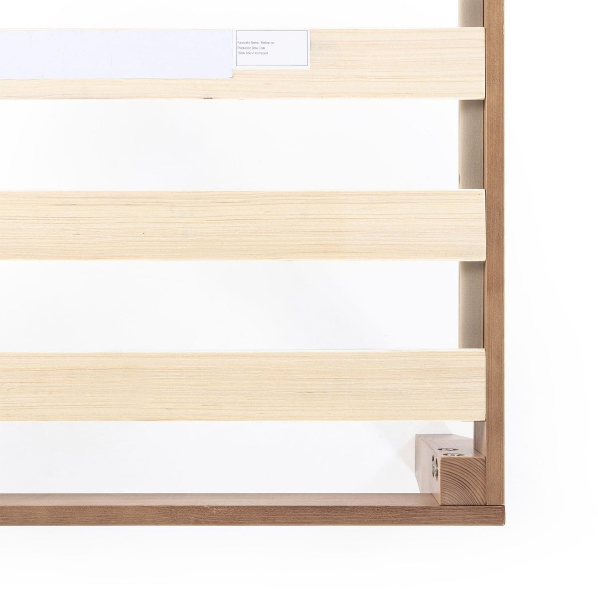 Mellow Naturalista Classic - 12 Inch Solid Wood Platform Bed with Wooden Slats, No Box Spring Needed, Easy Assembly, Queen, Pine