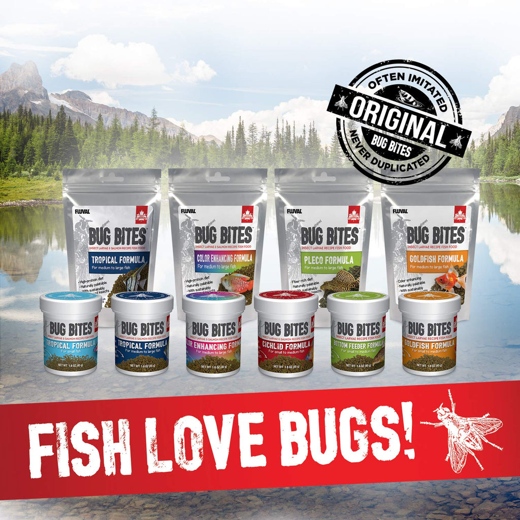 Fluval Bug Bites Bottom Feeder Fish Food, 1.60 Oz. | Granules for Small to Medium Sized Fish, A6586