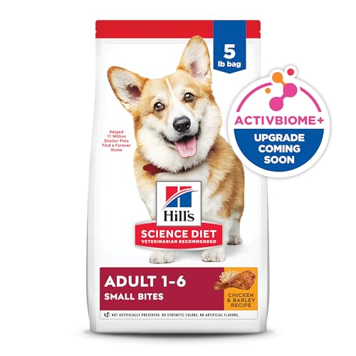 Hill's Science Diet Adult 1-6 Small Bites Dry Dog Food | #1 Veterinarian Recommended, Chicken & Barley, 5 lb. Bag