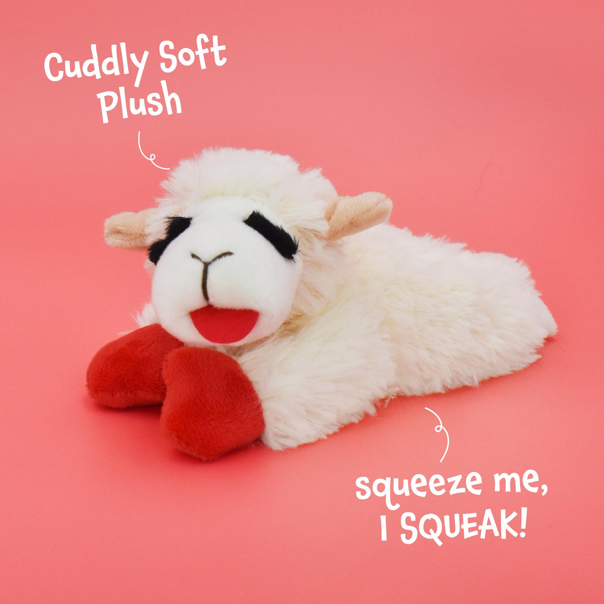 Multipet Lamb Chop Dog Plush Toy - Squeaky Toy